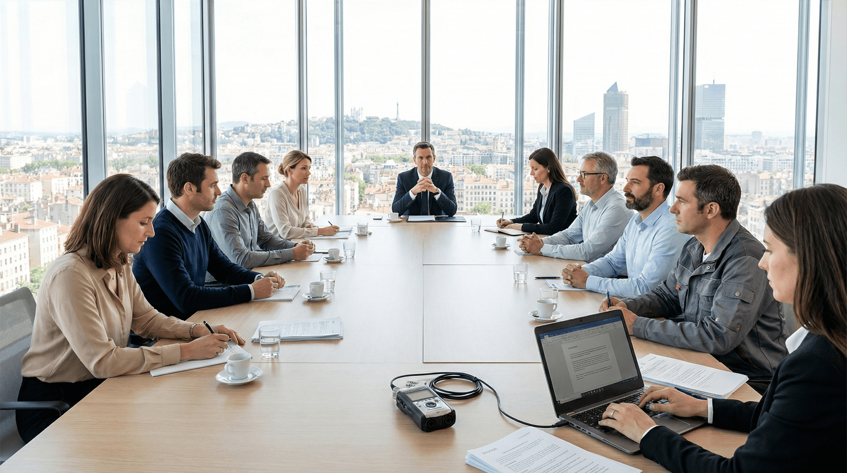 Réunion de CSE à Lyon avec rédacteur Scribarium